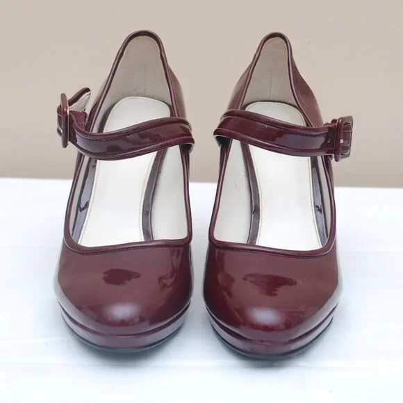 Calvin Klein Burgundy Mary Jane Heels - Picture 3 of 11